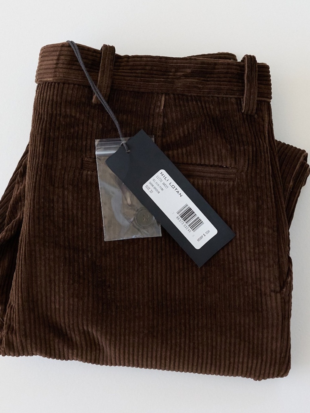 Nili Lotan - Tel Aviv Tapered Cropped Cotton-Corduroy Trousers - Brown